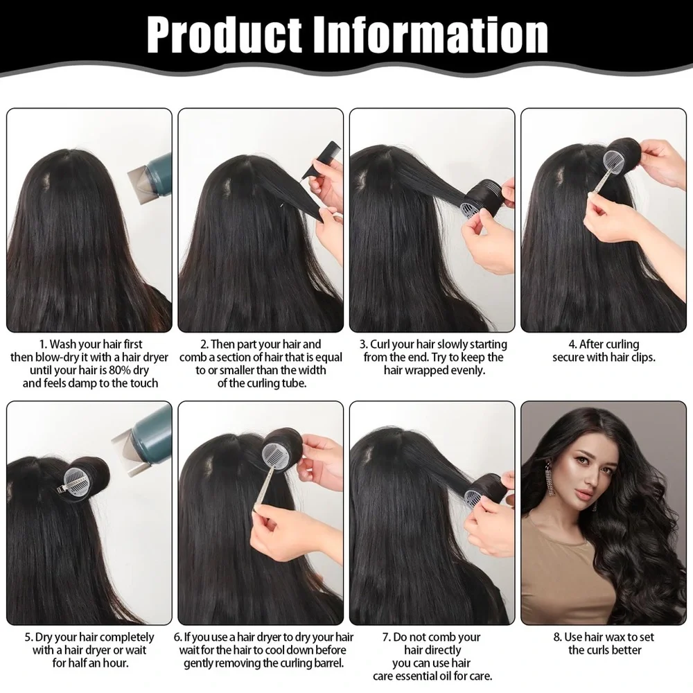 BRAND NEW 💫 4 Sizes Rollers Hair Curlers, 50 Pcs Set Jumbo Hair Rollers